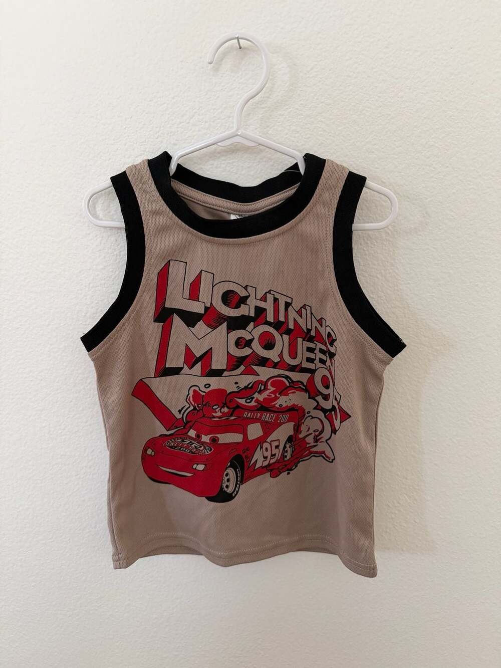 NWT Disney Pixar Cars Lightning McQueen Tank Top Size 3T - Picture 1 of 5